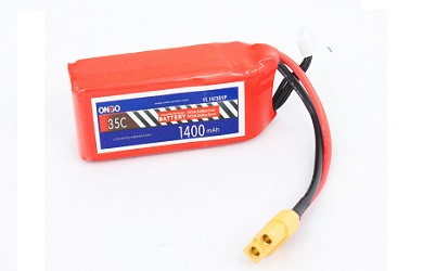 Аккумулятор ONBO 1400 mAh 3S 11.1V 35C LiPo T‐plug 