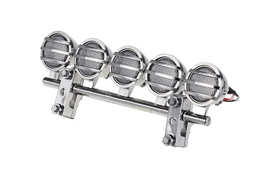 Комплект освещения передние светодиодные прожекторы на кузов для краулеров 1/10 (Silver)