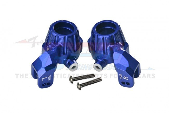 Передние рулевые ступицы GPM синие, алюминиевые, 2 шт. TXMS021N-B