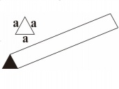 Профиль треугольный (равносторонний) бальза 15х1000мм