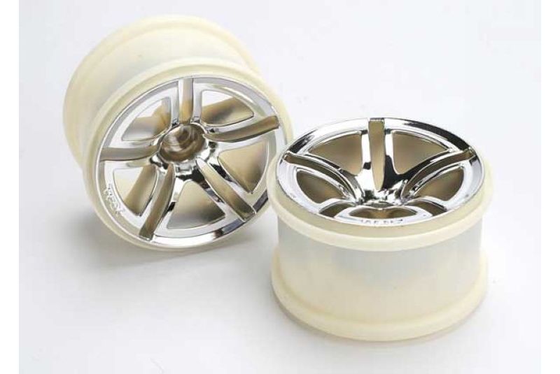 Wheels, Twin-Spoke 2.8'' (chrome) (nitro rear/ electric front) (2)