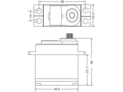 Сервомашинка аналоговая JX Servo PS-4503HB (45.5г/3.95/0.12/6V) стандартная