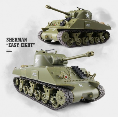 Танковый бой Heng Long Sherman vs Pershing M26 1/30