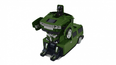 Робот трансформер H2 на пульте управления (Ездит по стенам, со светом) Зеленый