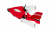 Радиоуправляемый самолет (Мини планер) Mini Glider RTF 2.4G Красный