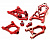 Комплект передних рычагов (красный) HPI Baja 5B, 5B2.0, 5T, 5SC