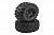 Tires & wheels, assembled, glued (X-Maxx black wheels, Maxx AT tires, foam inserts) (left & right) (