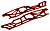 Пластина шасси 4мм (2шт) (красная) HPI Savage XL