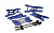 Комплект рычагов, тяг и карданов из алюминия (синий) для Traxxas 1/10 Slash 2WD