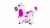 Интерактивная собака Lucky на пульте управления Розовый (Свет, звук, движется по линии)