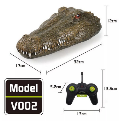 Радиоуправляемый катер Flytec V002 Крокодил, зеленый 2.4G RTR