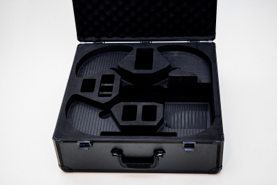 Кейс алюминиевый черный для квадрокоптера DJI Phantom 3 с защитой пропеллеров