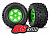 Шины и колеса в сборе, склеенные (зеленые колеса X-Maxx®, шины Sledgehammer®, пенопластовые вставки) (левые и правые)