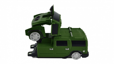 Робот трансформер H2 на пульте управления (Ездит по стенам, со светом) Зеленый