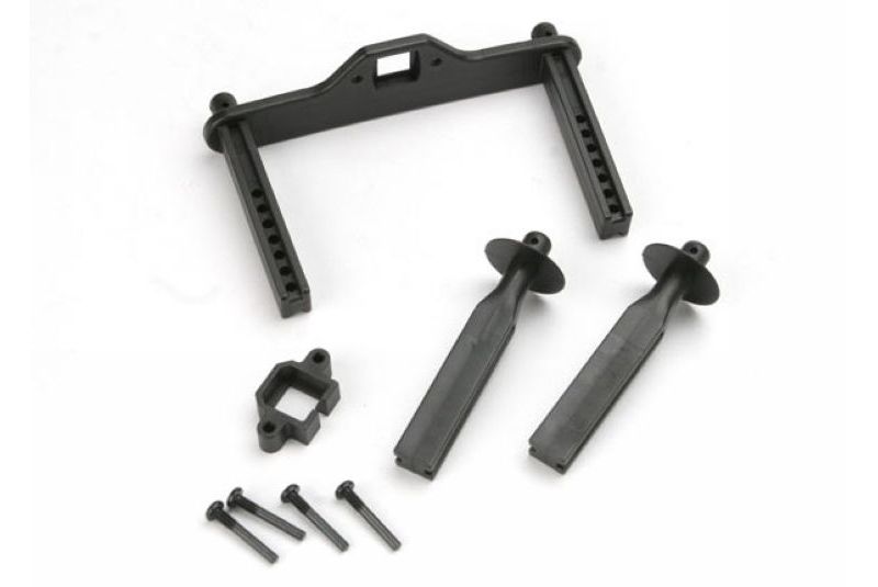 Body mount posts, front (2)/ body mount, rear/ body mount screw pins (4)