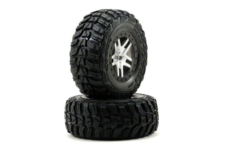 Tires & wheels, assembled, glued (S1 ultra-solft off-road racing compound) (SCT Split-Spoke sati