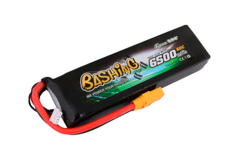 Аккумулятор GensAce 6500mAh 11.1V 60C 3S1P Lipo с серией XT90-Bashing