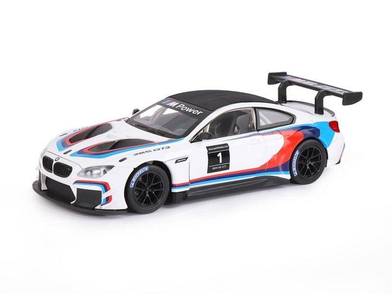Машина ''АВТОПАНОРАМА'' BMW M6 GT3, белый, 1/24, свет, звук, в/к 24,5*12,5*10,5 см