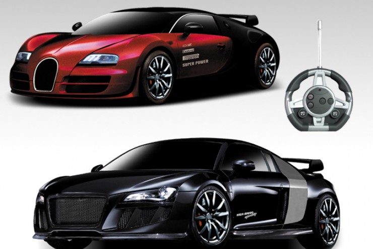 Конструктор - автомобили Bugatti Veyron и Audi R8 на р/у