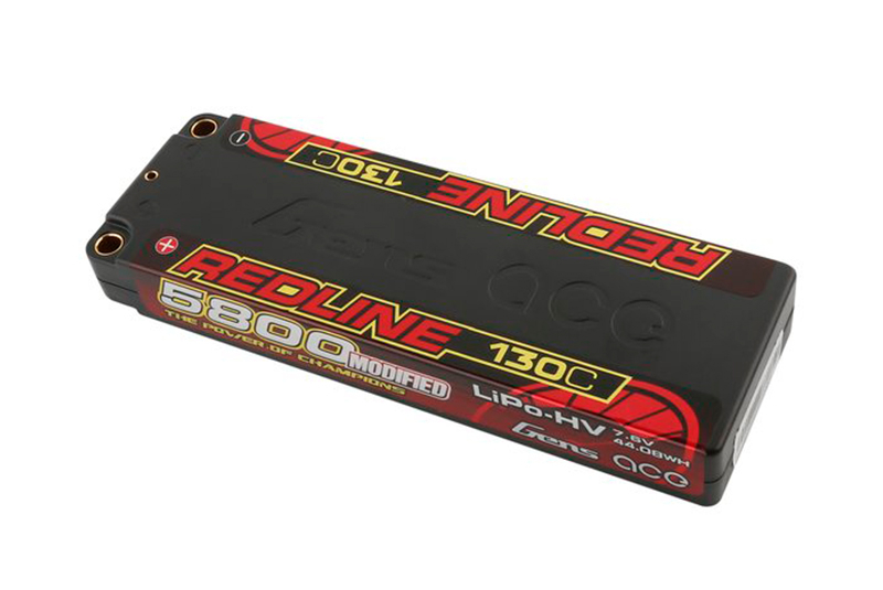 Аккумулятор Gens Ace Redline Series 5800mAh 7.6V 130C 2S1P HardCase 56# HV Ultra LCG LiPo
