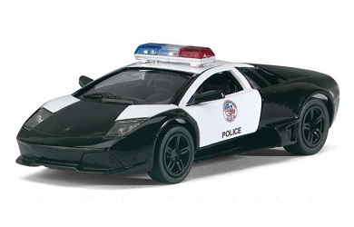 Машина Kinsmart Lamborghini Murcielago LP640 1:36 полиция, инерционная