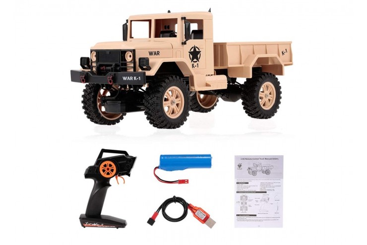 Внедорожник 1/12 4WD электро - Army Truck (2.4 гГц) Коричневый