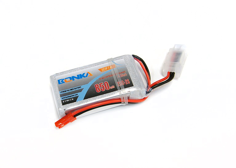 Аккумулятор LiPo Bonka 7.4V 850мАч 25C (JST)