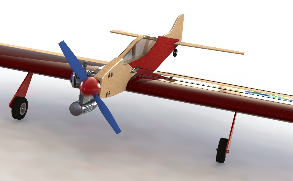 Кордовая пилотажная модель самолета F2B ''ЯСТРЕБ''