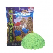 Набор игровой для лепки кинетический песок зеленого цвета 500 грамм (MS-500G Green)