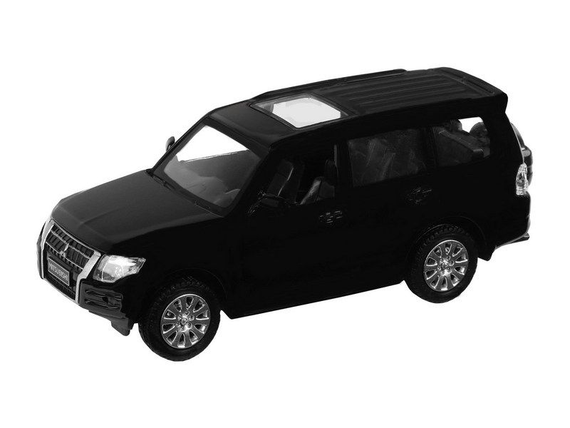 Машина АВТОПАНОРАМА Mitsubishi Pajero 4WD Tubro, черный, 1/43, инерция, в/к 17,5*12,5*6,5 см
