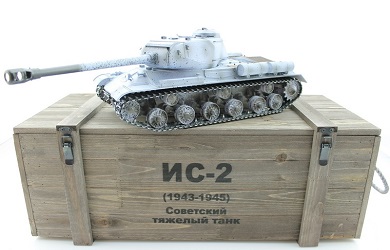 Радиоуправляемый танк Taigen ИС-2 модель 1944, СССР, зимний, деревянная коробка RTR 1:16 2.4G