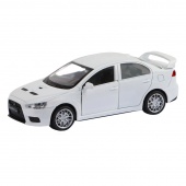 Машина АВТОПАНОРАМА Mitsubishi Lancer Evolution, белый, 1/40, откр. двери, в/к 17,5*12,5*6,5 см