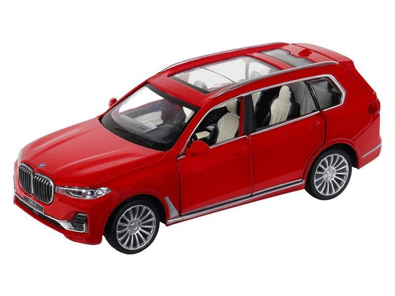 Машина ''АВТОПАНОРАМА'' BMW X7, красный, 1/32, свет, звук, инерция, в/к 17,5*13,5*9 см