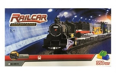 Железная дорога HQ RailCar 350 деталей, с локомотивом на батарейках