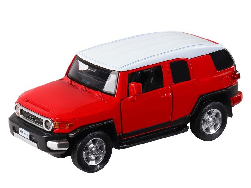 Машина ''АВТОПАНОРАМА'' Toyota FJ Cruiser, красный, 1/32, свет, звук, инерция, в/к 17,5*13,5*9 см