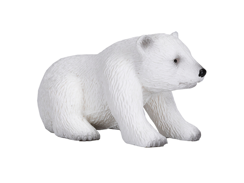 Фигурка KONIK Белый медвежонок (сидящий)
