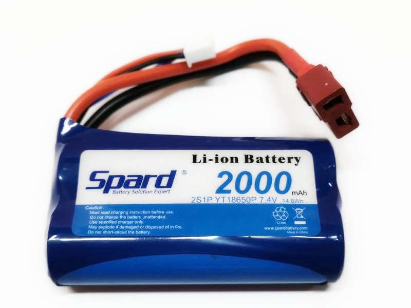 Аккумулятор Li-Ion Spard 2000mAh, 7,4V, 15C, T‐plug