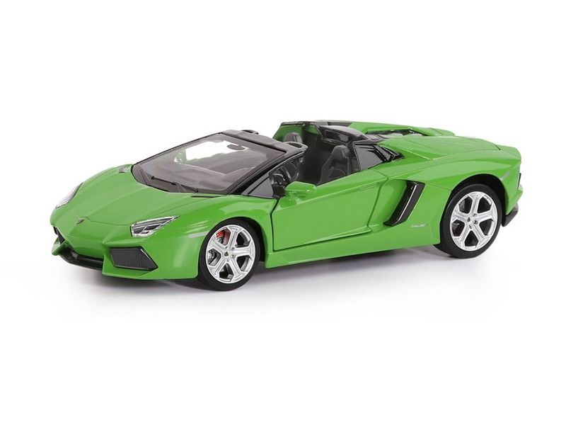 Машина ''АВТОПАНОРАМА'' Lamborghini Aventador Roadster-OPEN, зеленый, 1/24, в/к 24,5*12,5*10,5 см
