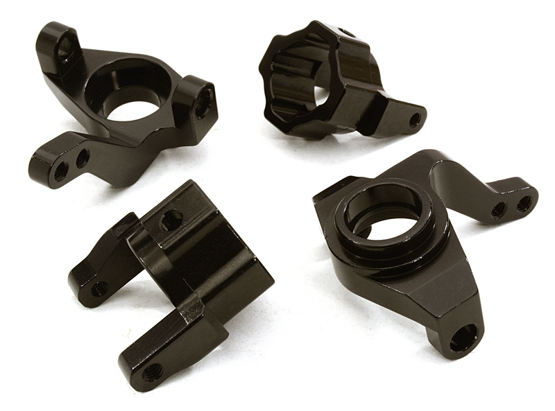 Рулевые кулаки и кастер блоки (черные) Axial 1/10 SCX-10