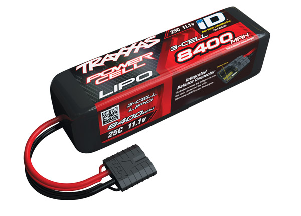 8400mAh 11.1v 3-Cell 25C LiPo Battery (iD Plug)