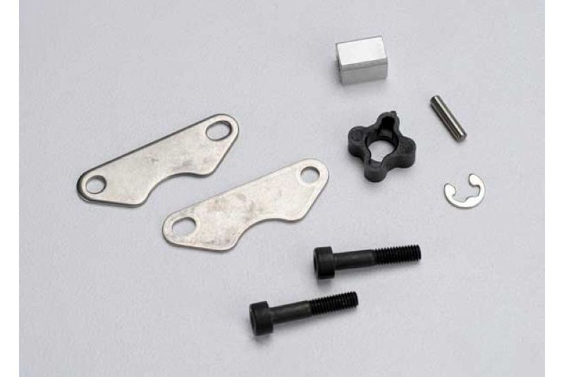 Brake pads (2)/ brake disc hub/ 3X15 CS (partially threaded) (2)/2mm pin (1)/ 4mm e-clip (1)
