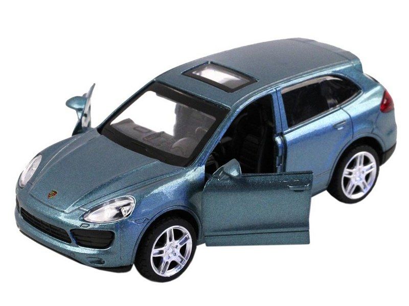 Машина ''АВТОПАНОРАМА'' Porsche Cayenne S, голубой перламутр, 1/43, инерция, в/к 17,5*12,5*6,5 см