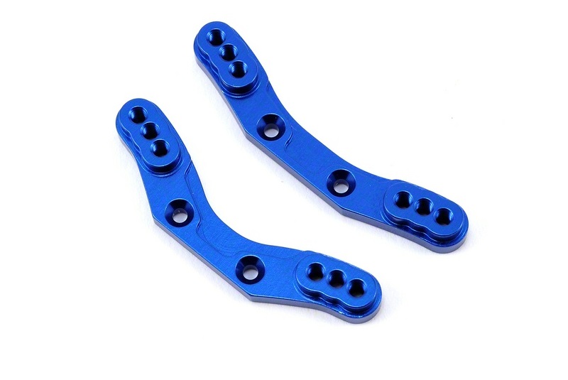 Shock towers, front & rear, 6061-T6 aluminum (blue-anodized)
