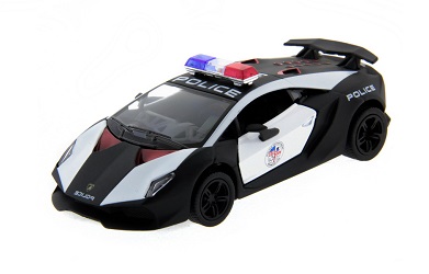 Машинка Kinsmart Lamborghini Sesto Elemento Police 1:40 (инерция) б/к