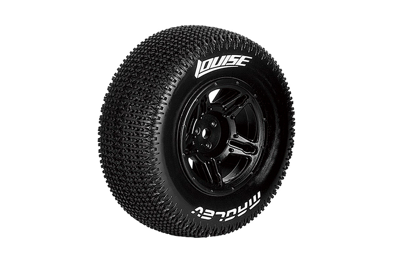 Колеса в сборе SC-MAGLEV 1/10 SC TIRE SOFT / BLACK RIM / MOUNTED
