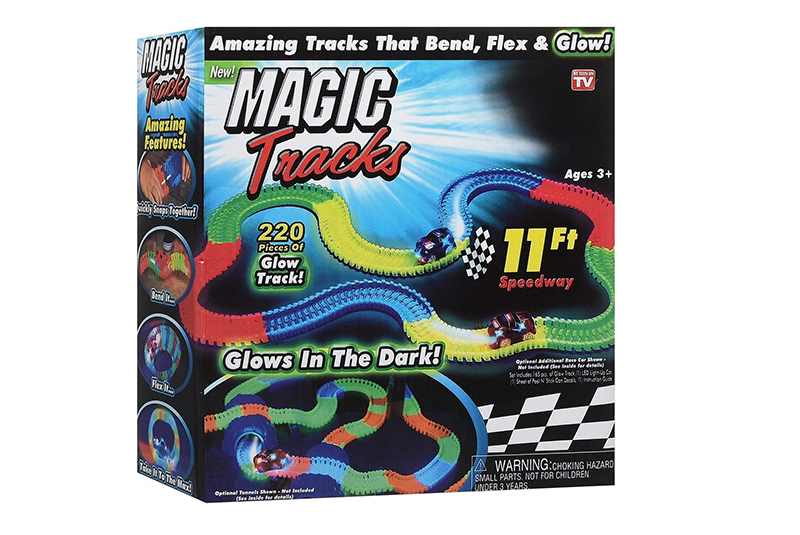 Автотрек Magic Tracks 11FT Speedway 220 деталей (гибкий, светится в темноте)