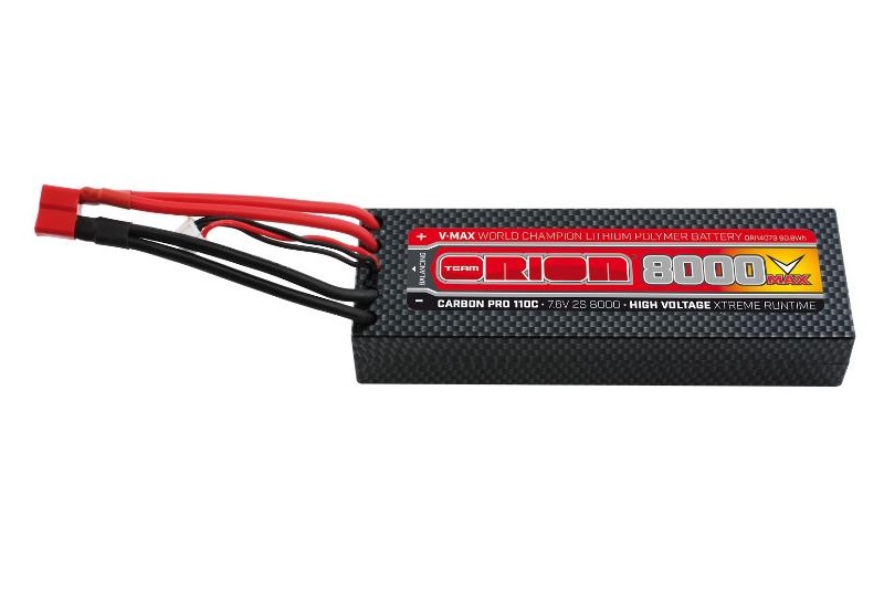 Carbon Pro V-Max LiPo 8000 110C 7.6V 2S Deans