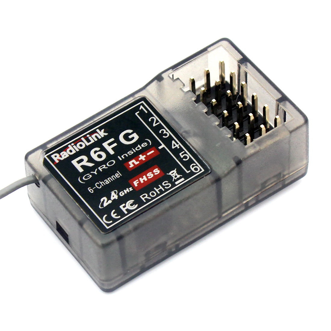 Приемник RadioLink R6FG с гироскопом для автомоделей/катеров (6 каналов, подходит к RC6GS, RC4GS, T8FB, T8S)