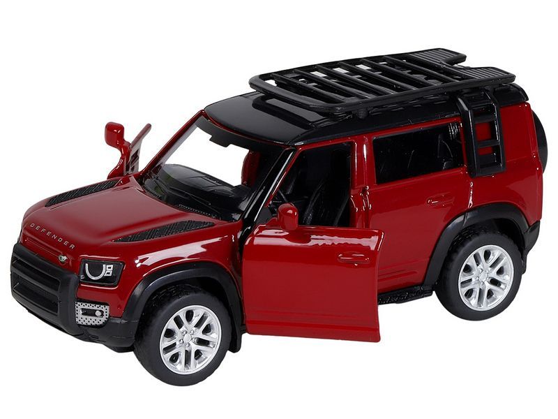 Машина АВТОПАНОРАМА 2020 Land Rover Defender 110, 1/43, красный, в/к 17,5*12,5*6,5 см