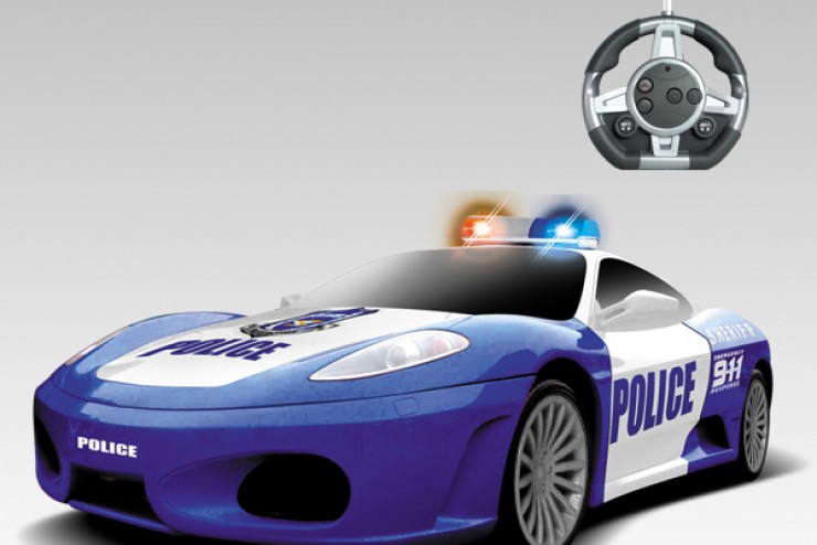 Конструктор - автомобиль Ferrari Полиция на р/у